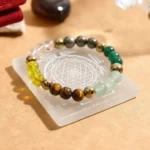 Money Magnet Bracelet with Raw Selenite Plate
