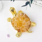 Neutral citrine turtle lamp