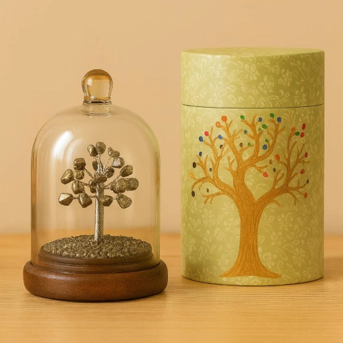 New Project - 2025-11-04T160553.698 Pyrite Crystal Tree in Glass Dome - Image 1