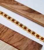 5 Mukhi Rudraksha Bracelet In Designer Gold Plated Metal - Image 6