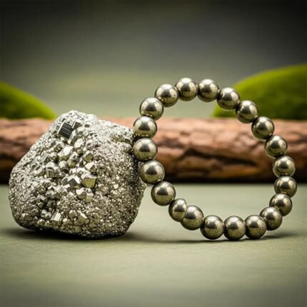 Raw Pyrite Stone & Bracelet Combo( Dhan varsha combo)