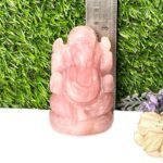 Rose quartz  Stone Ganesha - Image 2