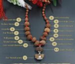 1 to 14 Mukhi Siddha Rudraksha Mala with Gauri-Shankar and Ganesh Rudraksha, Origin – Nepal - Image 3