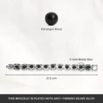 Metal Karungali Bracelet 6mm made with original Karungali beads - Image 2