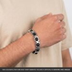 Metal Karungali Bracelet 6mm made with original Karungali beads - Image 3