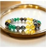 MONEY MAGNET BRACELET Diamond cut  8 mm beads - Image 2