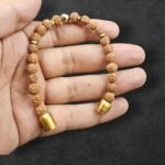 Authentic Panchmukhi Rudraksh Beads and a gold hematite statement - Image 2