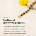 Pyrite Power Abundance & Protection Metal Bracelet - Image 3