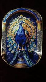 Pyrite–Lapis Peacock Frame, often designed for home and office decor to attract positivity and prosperity - Image 4