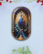 Pyrite–Lapis Peacock Frame, often designed for home and office decor to attract positivity and prosperity - Image 2