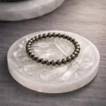 Pyrite Bracelet with Free Raw Selenite Plate